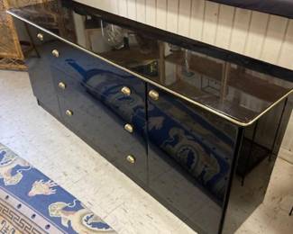 Modern and chic!  Server/dresse in black and gold