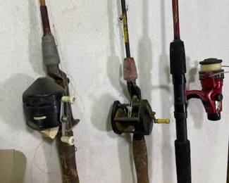 Vintage fishing rods and reels