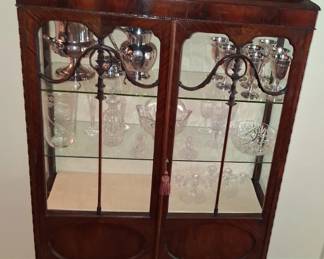 Edwardian Display China Cabinet 