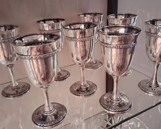 Sterling Silver Meadow Rose by Wallace Goblets