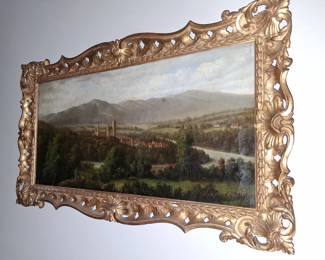 Antique Oil On Canvas 