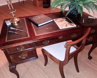 Leather Top Mahogany Desk 