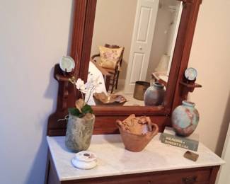 Marble Top Antique Eastlake Dresser 
