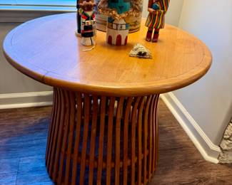 Teak round end table