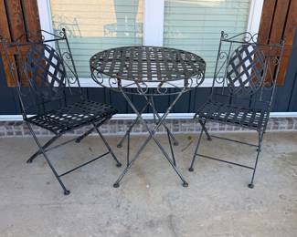 metal bistro set