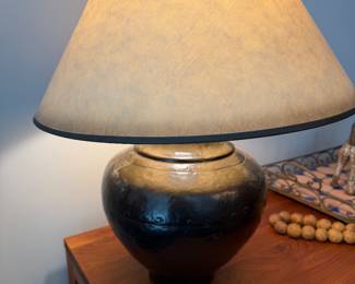 hammered metal lamp