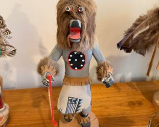 Grey Wolf Kachina doll