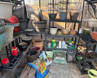LOTS OF PLANTERS AND POTS JUST IN TIME FOR PLANTING.