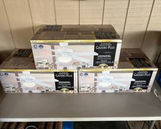 3 BRAND NEW INDOOR/OUTDOOR CIELING FANS.
