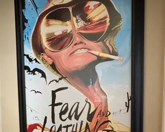 GLASS FRAMED POSTER FEAR AND LOATHING IN LAS VEGAS.