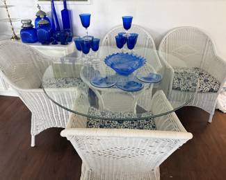 Sweetest White Wicker Set - Beautiful Condition