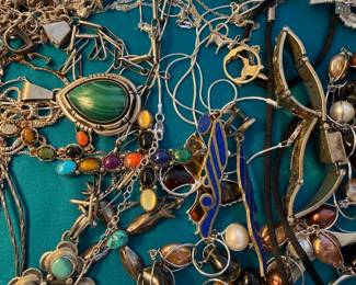 So many Turquoise & Sterling Crosses