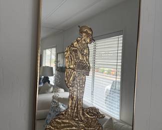 Matching Gold Etched Mirror