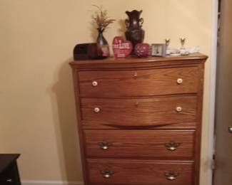 Chest of drawers has two matching nightstands and Triple dresser.