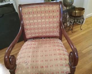 Chair, rug