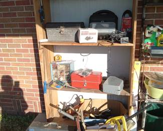 Tools, toolboxes, Gatorade building items. Tools will be sold separately from tool boxes.
