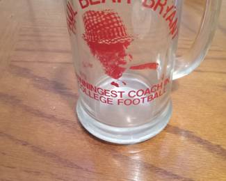 Collectible Bear Bryant glass