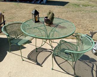 Wrought iron patio set