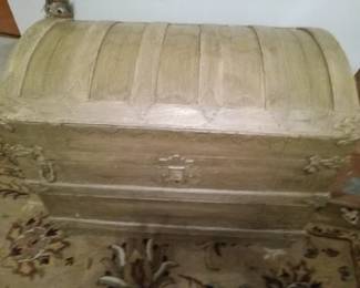 Large wood vintage trunk