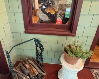 Iron Firewood Holder & Plant Stand