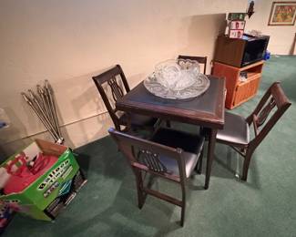 Folding Card Table Set