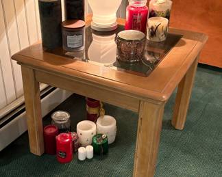 Glass Insert End Table