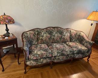 Antique Side Table & Sofa