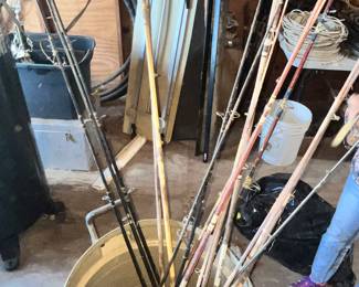 LOTS OF FISHING RODS