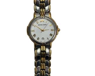 Y2K Roven Dino Sapphire Crystal Analog Mechanical Date Swiss Etruscan