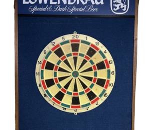 36x28" Vintage Lowenbrau Dart Board Sign