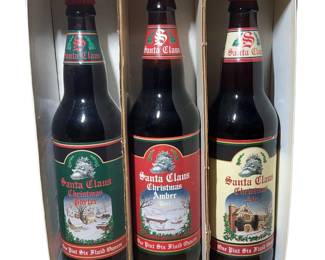 3 New in Box Santa Claus Christmas Beer Original Box 