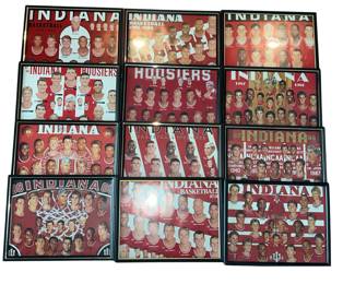 12 IU Basketball Team Photo Line Ups 1980s-90s