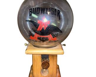 Budweiser Glass Globe Snack Dispenser Gumball Nut