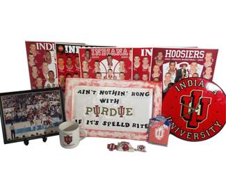IU Fans Framed BB Photo Purdue Sign Clock Posters