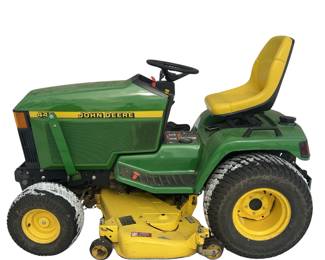 John Deere 445 Tractor 54" HD Mower Deck 2338 Hours *More Implements Lots 400-403