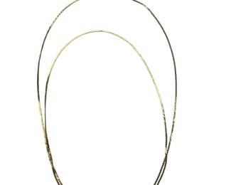 14K 30" Necklace Serpentine Chain 3.5g Jewelry +Case