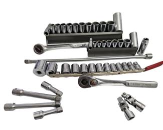 Craftsman 1/2" Drive Sockets SAE Deep 1 1/4 - 3/8" Ratchet Handles Extensions