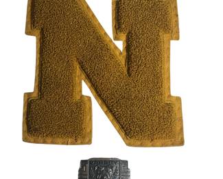 New haven High School 1950s N Athletic Letter Belt Buckle