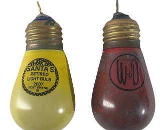 Vintage Ft Wayne Wolf & Dessauer Santa Light Bulb Ornament
