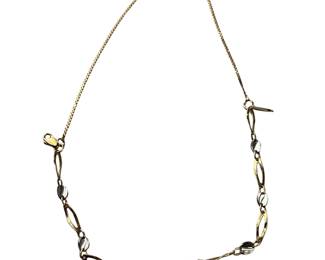 14K Multi Strand Bracelet White Yellow 8" 3.1g *Imperfect ARR TURKEY