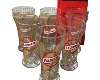 Vintage Falstaff Beer Glasses Pilsner Pints