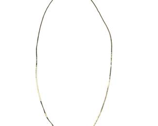 14K Flat Chain Necklace 24" Serpentine 3.8g