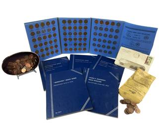 Us Pennies in Folios + 1lb Loose Extra Folios