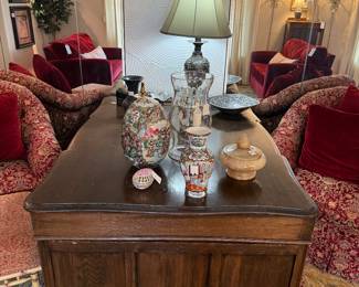 Side view of partners desk