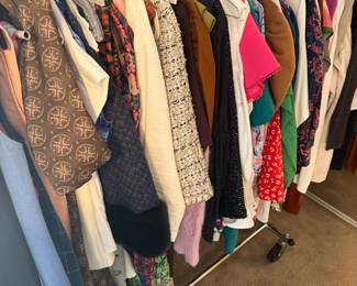 Designer clothes in a variety of designer, lots of new with tags!