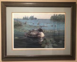 Owen J Gromme 1973 numbered print 466/580 Common Loon