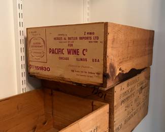 Vintage French Wine Crates