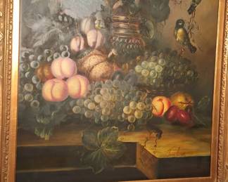 Lovely gold framed fruit painting