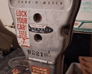 Old parking meter that still has the coins inside!