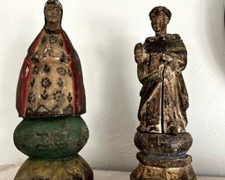 18th Century Figurines (Nun and St. Francis)